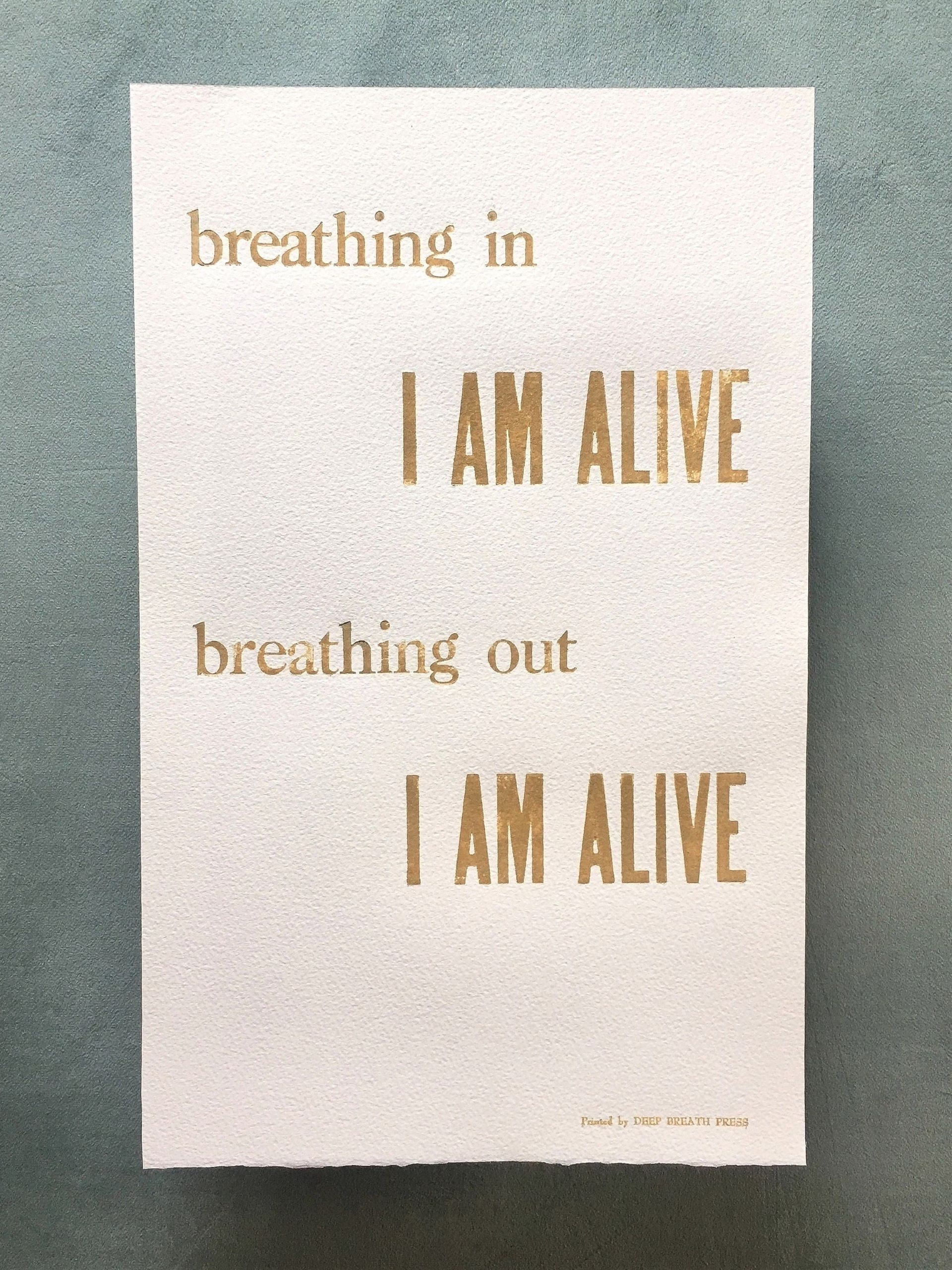 I am alive print