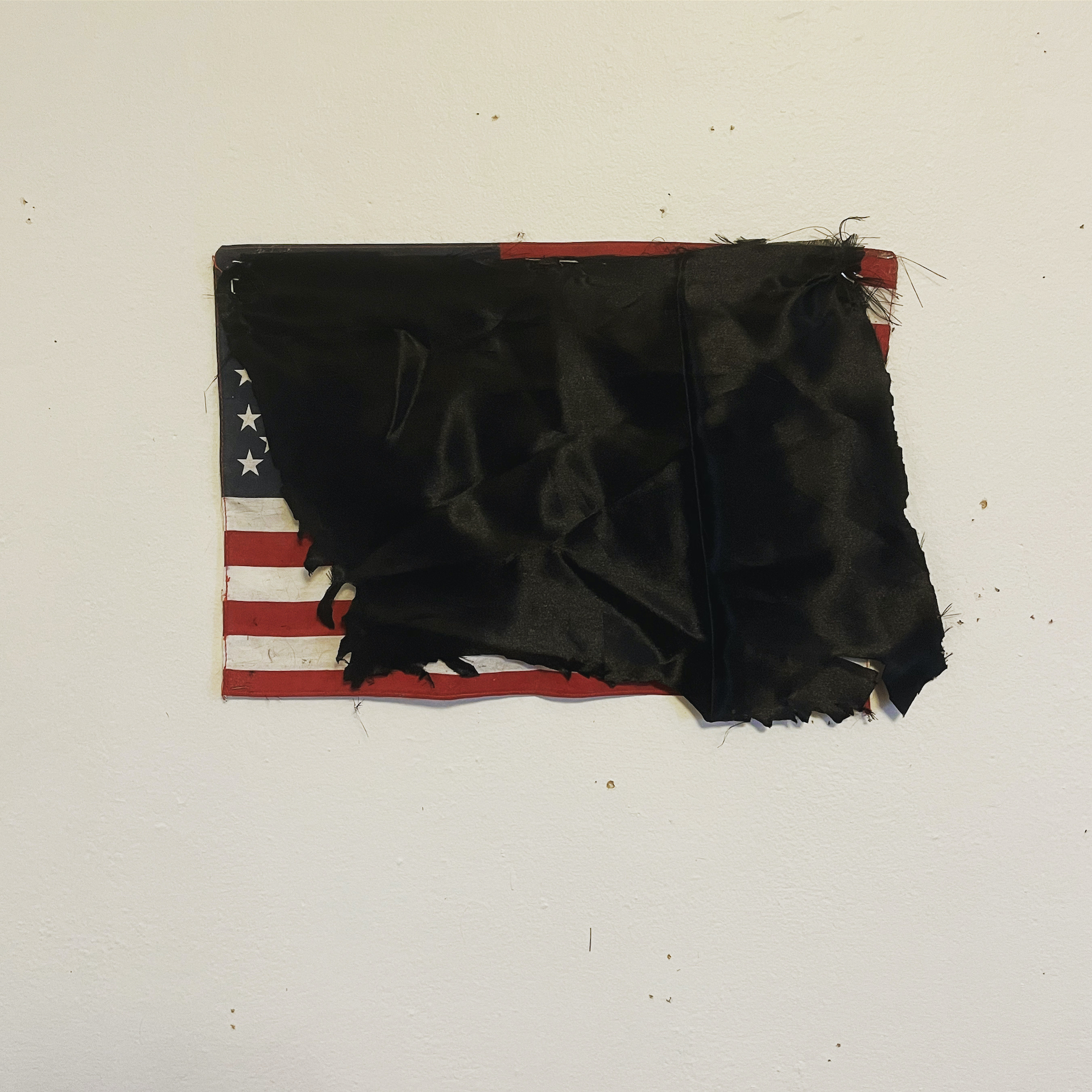 Eclipsed, American Flag, Black Satin, 10x16in, 2022