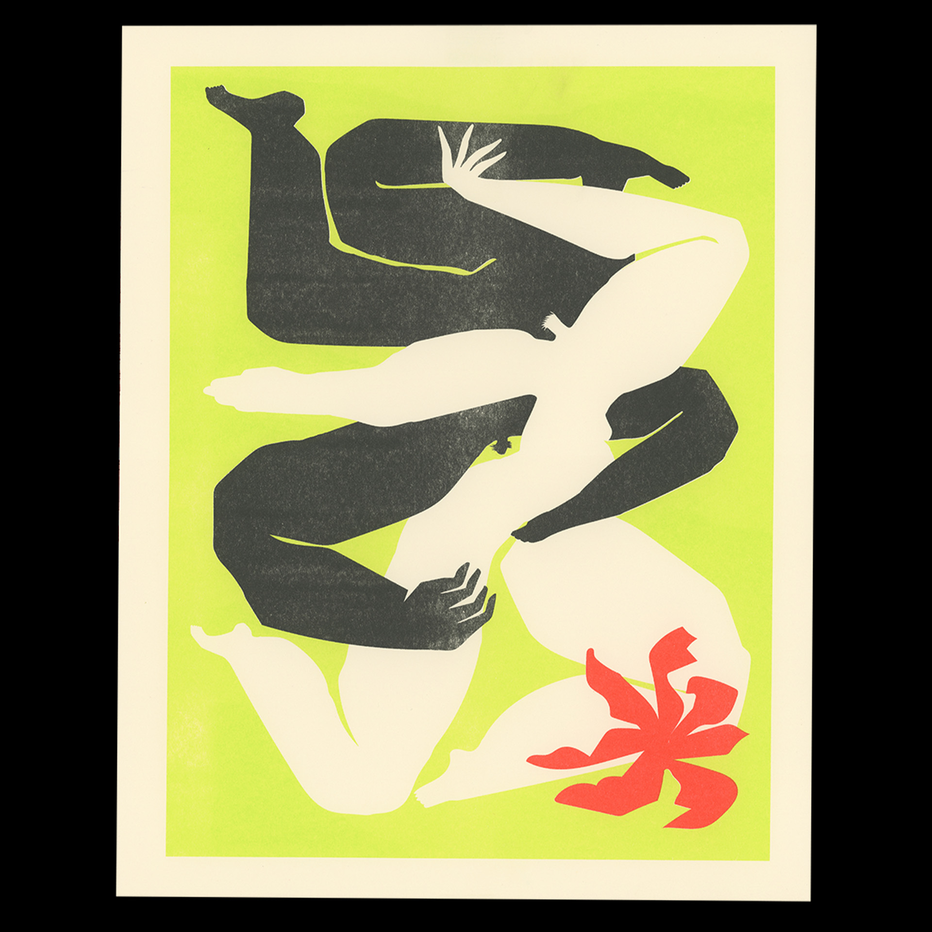 Musiba_Nia_8 An arrangement of paintings, the center image depicting a small seed or kernel. Below, text says "…poisoning attempts by girls ages 10 to 12 increased 268 percent from 2010 to 2017."