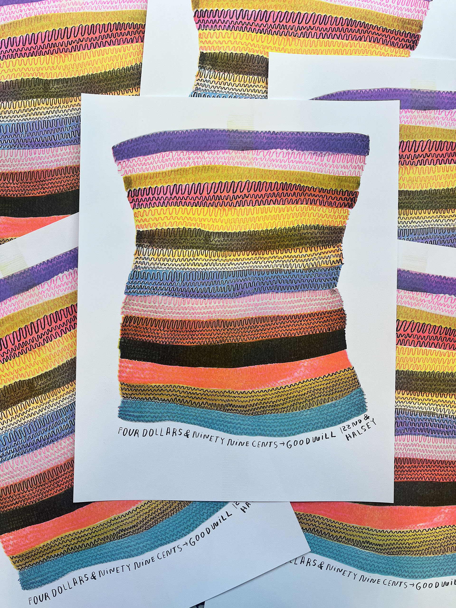 bingamanburt_kate_5 A painting of a stack of books, many focusing on gender and work