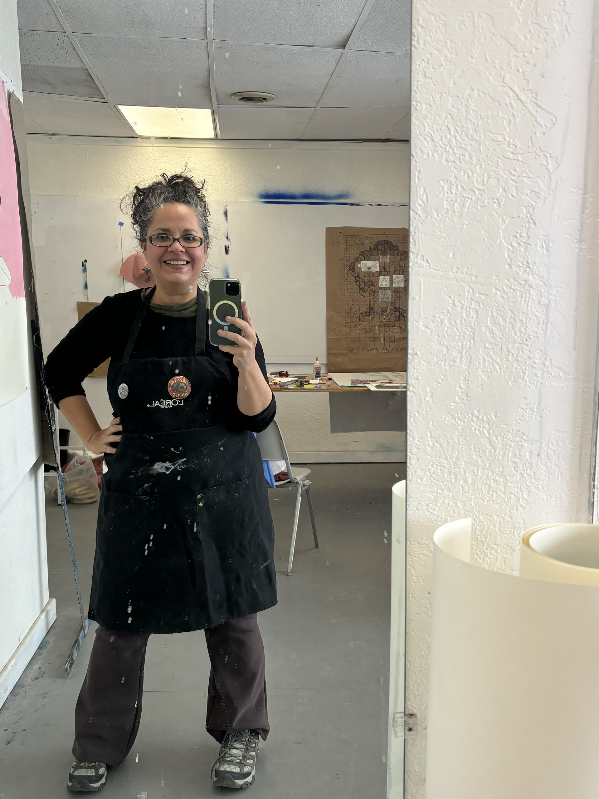 Migdalia at Carrizozo AIR, art residence in Nuevo Mexico
