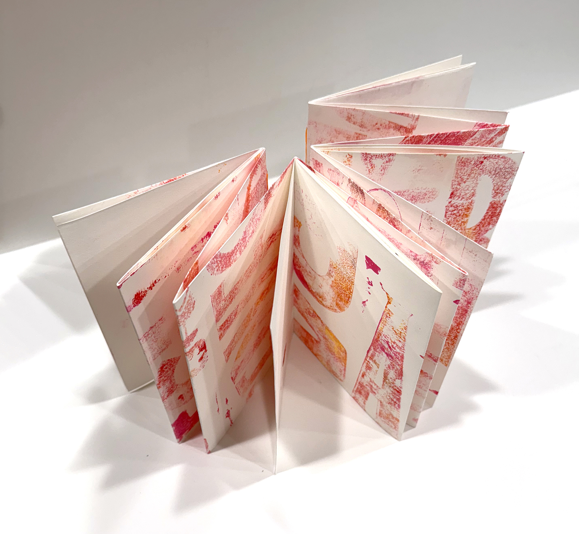 This print captures the invisible yet mounting pressures of war through the use of folded latex balloons as a matrix. As the forms explode under compression, ink is pushed outward—leaving behind magnified traces that resemble impact craters, shrapnel, or bursts. The resulting image becomes a symbolic battlefield, where material rupture echoes psychological fracture. The folds, the pressure, and the stains collectively visualize the unseen force of trauma and its imprint on both body and memory.