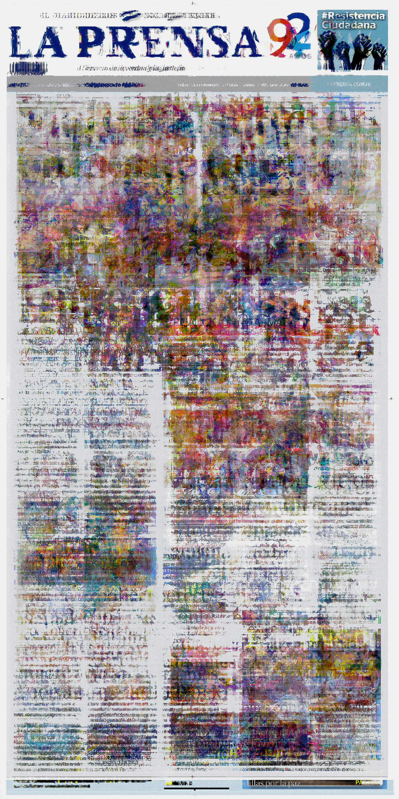 A photo of a print shop and Migdalia's peers during her time studying in Mexico