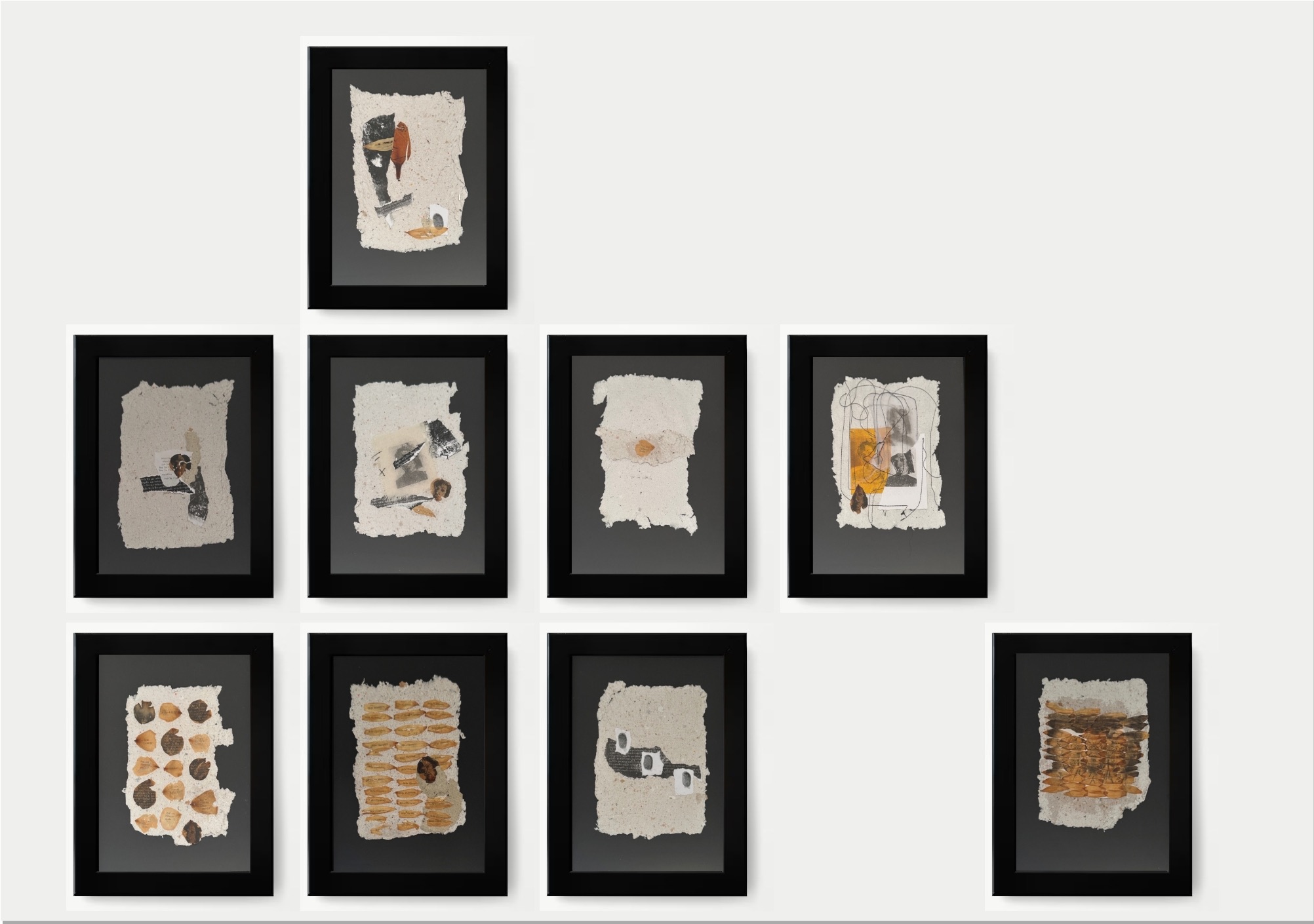 An abstract shape based on an abstracted EKG of a panic attack and given form. Inside this shape is a fluorescent pink wave pattern.