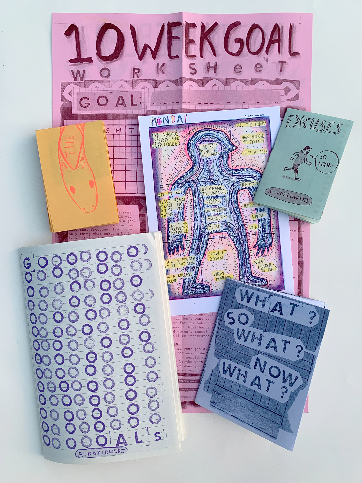 Rows of coquí tree frogs give way to rows of canned sardines in this relief print