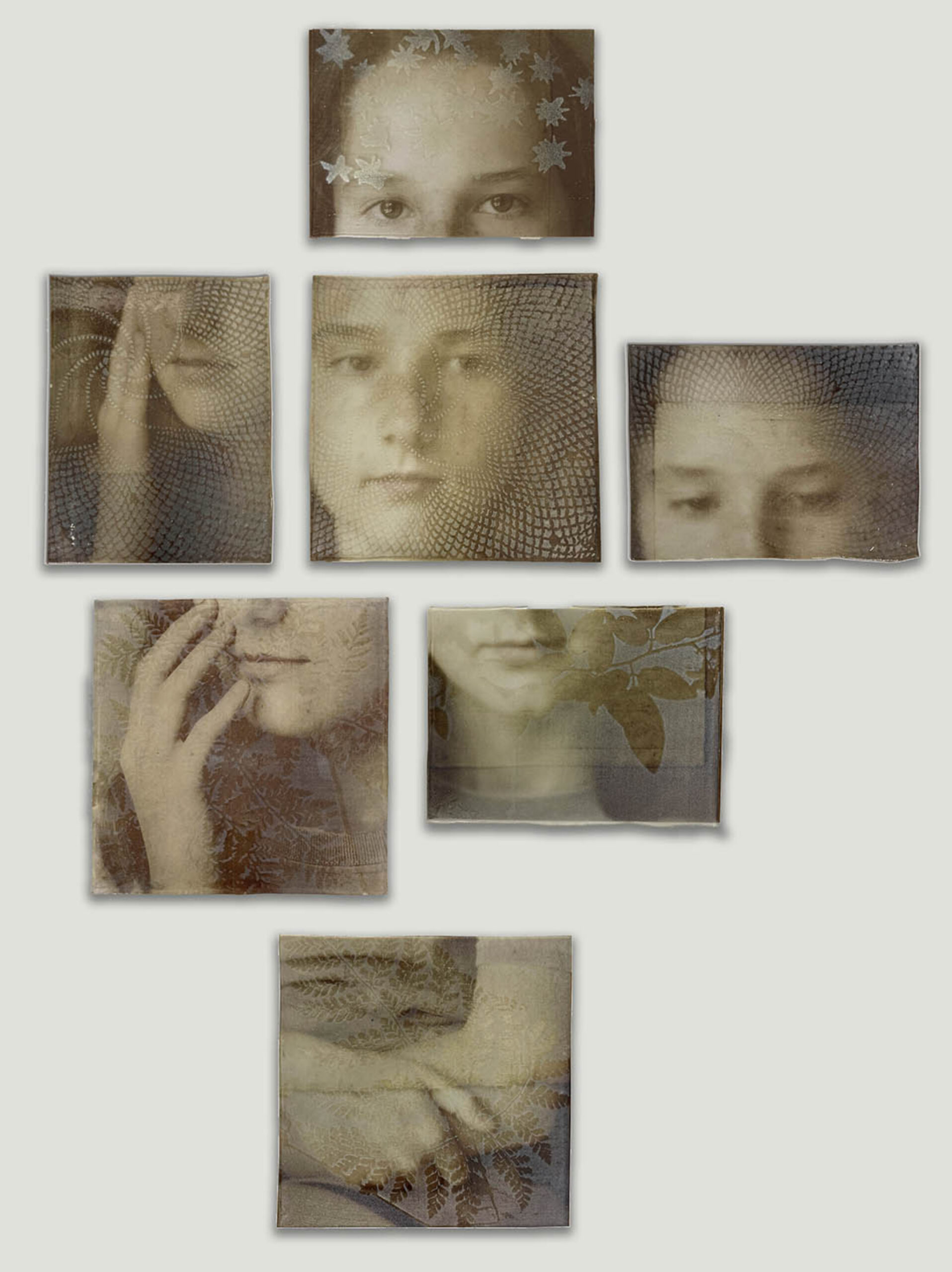 A plotter cut scribble covered with pink and a grid of green scribbles sits on a fluorescent pink background.